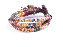 Load image into Gallery viewer, Southwestern Leather Wrap Bracelet