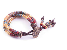 Load image into Gallery viewer, Southwestern Leather Wrap Bracelet