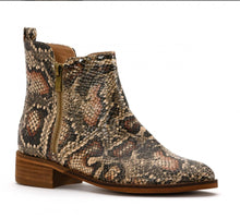 Load image into Gallery viewer, Neal Booties By Corkys Brown Snake FINAL SALES