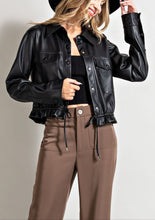 Load image into Gallery viewer, Faux Leather String Jacket