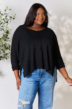 Load image into Gallery viewer, Round Neck High-Low Slit Knit Top