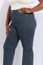 Load image into Gallery viewer, Judy Blue Cassidy High Waisted Tummy Control Striped Straight Jeans