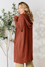 Load image into Gallery viewer, Ribbed Open Front Long Sleeve Cardigan