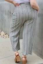 Load image into Gallery viewer, Find Your Path Paperbag Waist Striped Culotte Pants