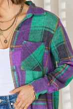 Load image into Gallery viewer, Plaid Button Up Long Sleeve Shacket