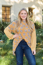 Load image into Gallery viewer, Leopard Star Striped Long Sleeve Top