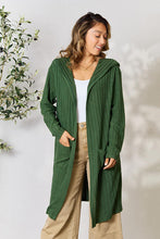 Load image into Gallery viewer, Ribbed Open Front Long Sleeve Cardigan