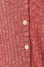 Load image into Gallery viewer, Ribbed Button-Up Cardigan with Pockets