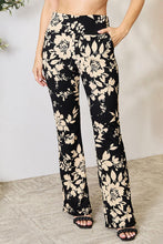 Load image into Gallery viewer, High Waist Floral Flare Pants