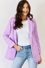 Load image into Gallery viewer, B Lavender Open Front Long Sleeve Blazer