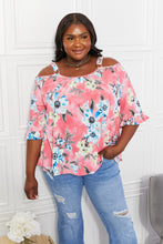 Load image into Gallery viewer, Fresh Take Floral Cold-Shoulder Top