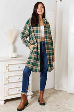 Load image into Gallery viewer, Plaid Collared Neck Long Sleeve Shirt Shacket