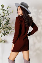 Load image into Gallery viewer, Round Neck Long Sleeve Mini Dress with Pockets