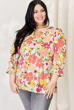 Load image into Gallery viewer, Floral Flounce Sleeve Top