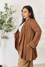 Load image into Gallery viewer, Cocoa Brown Full Size Open Front Long Sleeve Cardigan