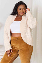Load image into Gallery viewer, Cream Open Front Long Sleeve Cardigan