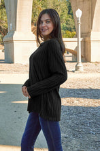 Load image into Gallery viewer, Ribbed Round Neck Long Sleeve Knit Top