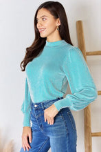 Load image into Gallery viewer, Ribbed Mock Neck Long Sleeve Top