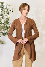 Load image into Gallery viewer, Cocoa Brown Full Size Open Front Long Sleeve Cardigan