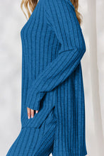 Load image into Gallery viewer, Ribbed High-Low Top and Wide Leg Pants Set