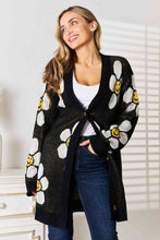 Load image into Gallery viewer, Floral Button Down Longline Cardigan