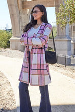 Load image into Gallery viewer, Plaid Button Up Lapel Collar Coat Jacket