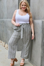 Load image into Gallery viewer, Find Your Path Paperbag Waist Striped Culotte Pants