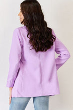 Load image into Gallery viewer, B Lavender Open Front Long Sleeve Blazer