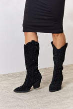 Load image into Gallery viewer, Rhinestone Knee High Cowboy Boots