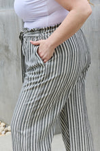 Load image into Gallery viewer, Find Your Path Paperbag Waist Striped Culotte Pants