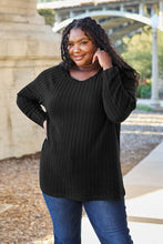 Load image into Gallery viewer, Ribbed Round Neck Long Sleeve Knit Top