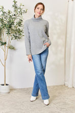 Load image into Gallery viewer, Turtleneck Long Sleeve Slit Sweater