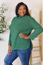 Load image into Gallery viewer, Dropped Shoulder Long Sleeve Slit Blouse