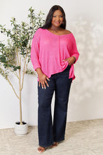 Load image into Gallery viewer, Round Neck High-Low Slit Knit Top