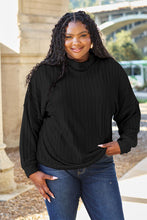 Load image into Gallery viewer, Ribbed Exposed Seam Mock Neck Knit Top