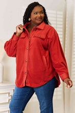 Load image into Gallery viewer, Rust Cozy Girl Full Size Button Down Shacket
