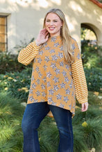 Load image into Gallery viewer, Leopard Star Striped Long Sleeve Top