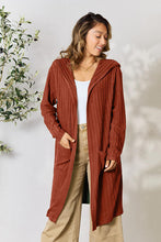 Load image into Gallery viewer, Ribbed Open Front Long Sleeve Cardigan