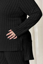 Load image into Gallery viewer, Ribbed High-Low Top and Wide Leg Pants Set