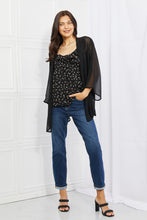 Load image into Gallery viewer, Melody Just Breathe Chiffon Kimono in Black