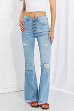 Load image into Gallery viewer, Vibrant MIU Jess Button Flare Jeans