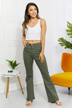 Load image into Gallery viewer, Clementine High-Rise Bootcut Jeans in Olive