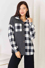 Load image into Gallery viewer, Solid Plaid Contrast Shacket