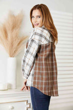 Load image into Gallery viewer, Plaid Contrast Button Up Shirt Jacket