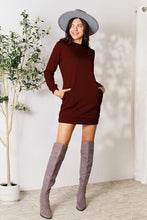 Load image into Gallery viewer, Round Neck Long Sleeve Mini Dress with Pockets