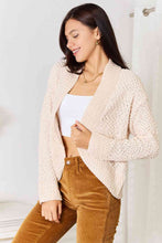Load image into Gallery viewer, Cream Open Front Long Sleeve Cardigan