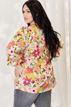 Load image into Gallery viewer, Floral Flounce Sleeve Top