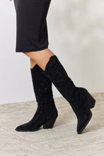 Load image into Gallery viewer, Rhinestone Knee High Cowboy Boots