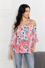 Load image into Gallery viewer, Fresh Take Floral Cold-Shoulder Top