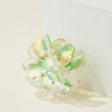 Load image into Gallery viewer, Gold Painted Flower Claw Hair Clip